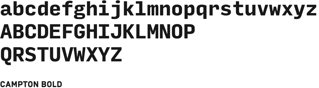 Sample of the font Campton Bold